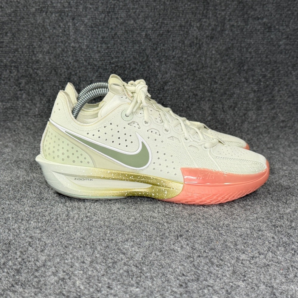Nike Air Zoom GT Cut 3 Basketball Shoes Womens 7 Our Holiday Green Pink Athletic